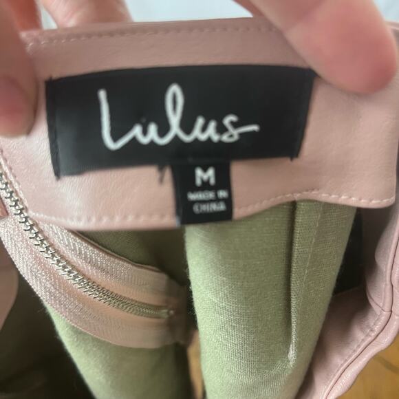 Lulus Black Label Bubblegum Pink Aesthetic FairyCore Mini Faux Leather Skirt M - Picture 4 of 4